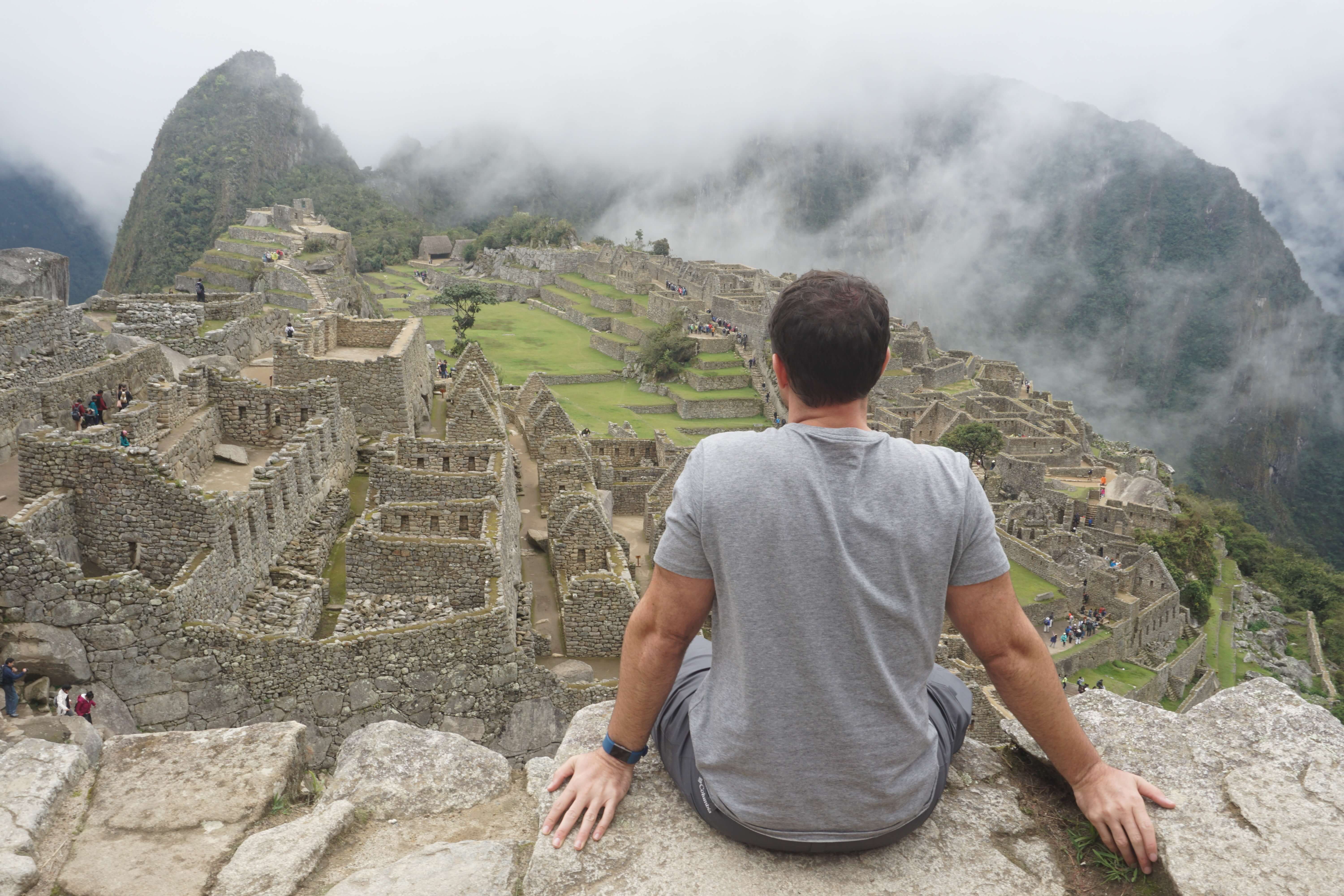 Jason overlooking Machu Picchu